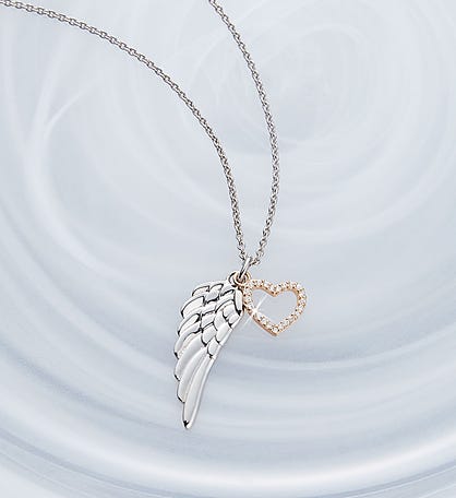 Crislu Angel Wing Necklace